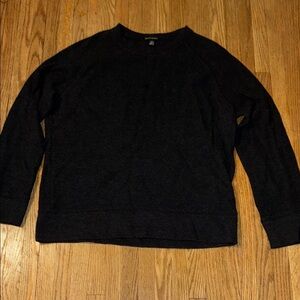 Banana Republic Black Crew Neck Sweater Minimalist Design